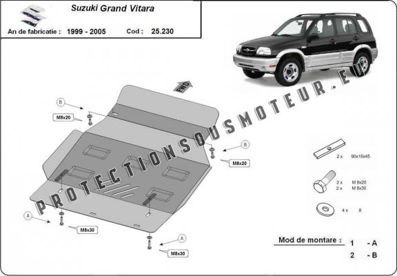 Protection sous moteur et de la radiateur Suzuki Grand Vitara
