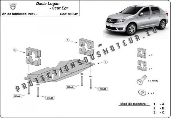 Protection sous système Stop&Go, EGR Dacia Logan 2