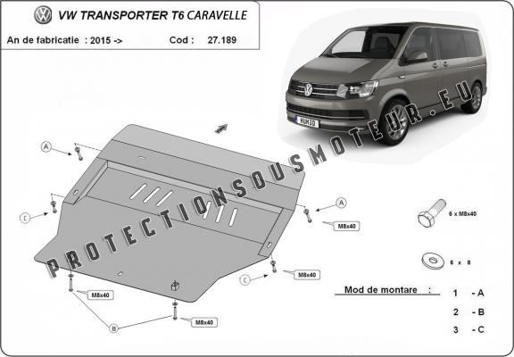 Protection sous moteur et de la boîte de vitesse Volkswagen Transporter T6 Caravelle