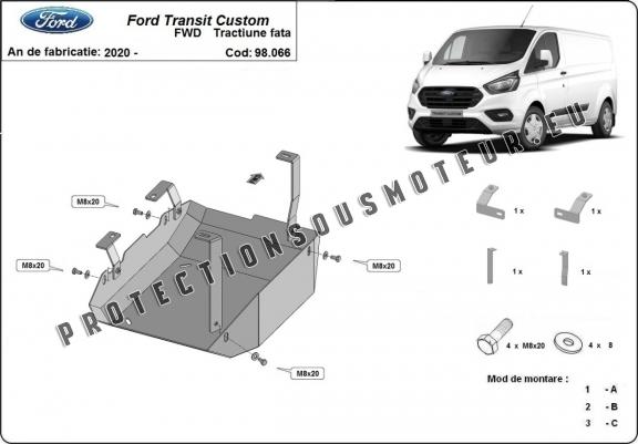 Protection réservoir AdBlue Ford Transit Custom
