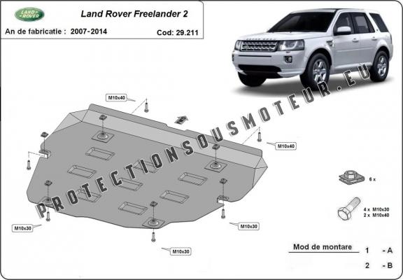 Protection sous moteur et de la boîte de vitesse Land Rover Freelander 2