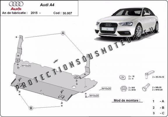 Protection sous moteur et de la radiateur Audi A4  B9 All Road