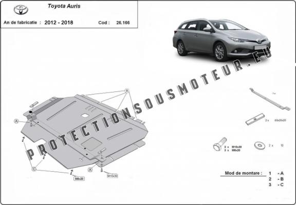 Protection sous moteur et de la boîte de vitesse Toyota Auris