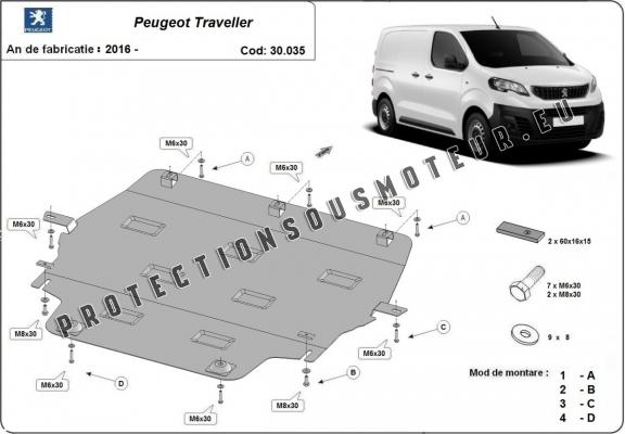 Protection sous moteur et de la boîte de vitesse Peugeot Traveller