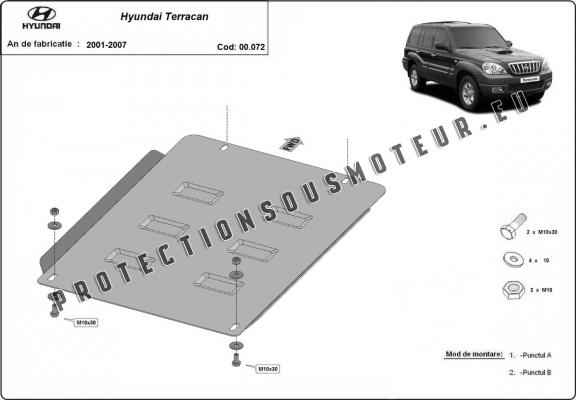 Protection de la boîte de vitesse Hyundai Terracan