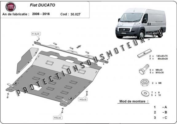 Protection sous moteur et de la boîte de vitesse Fiat Ducato