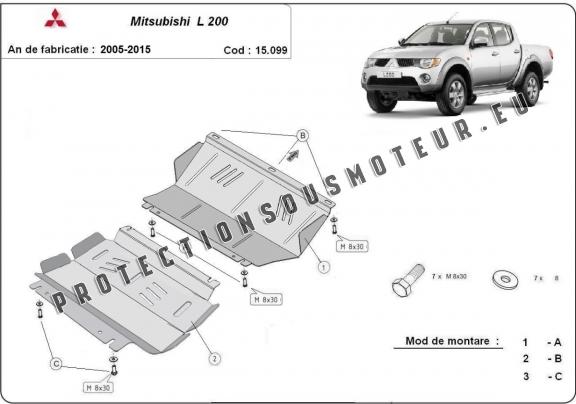 Protection sous moteur et de la radiateur Mitsubishi L 200