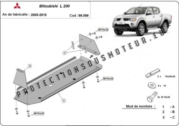 Protection de réservoir Mitsubishi L 200