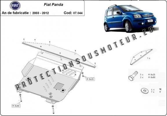 Protection sous moteur et de la boîte de vitesse Fiat Panda
