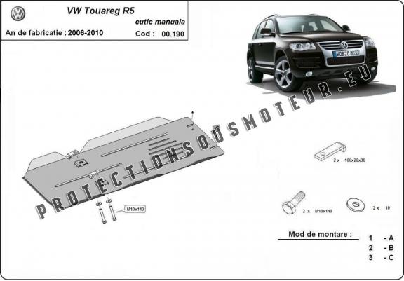 Protection de la boîte de vitesse manuelle VW Touareg 7L