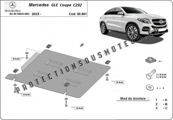 Protection de la boîte de vitesse Mercedes GLE Coupe C292