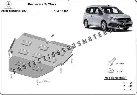 Protection sous moteur et de la radiateur Mercedes T-Classe