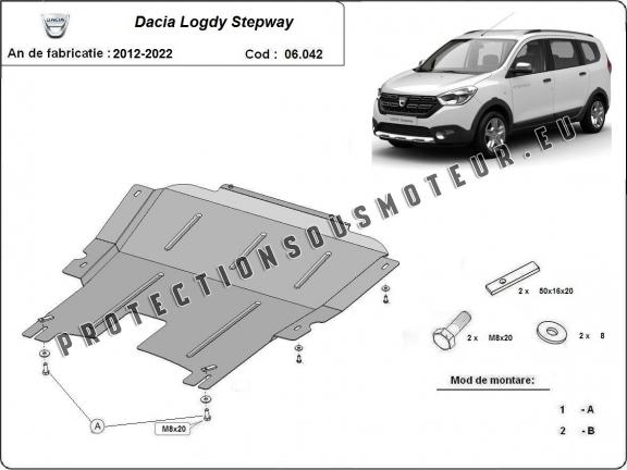 Protection sous moteur et de la boîte de vitesse Dacia Lodgy Stepway