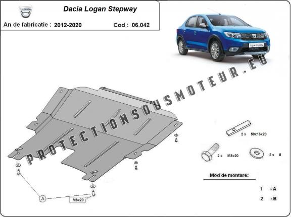 Protection sous moteur et de la boîte de vitesse Dacia Logan 2 Stepway