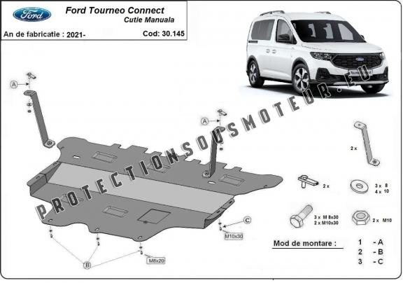 Protection sous moteur et de la boîte de vitesse Ford Tourneo Connect