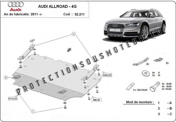 Protection sous moteur et de la radiateur Audi All Road  A6