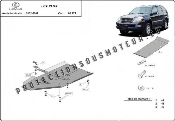 Aluminium protection de la boîte de vitesse Lexus GX