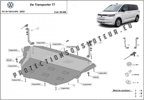 Protection sous moteur et de la boîte de vitesse Volkswagen Transporter T7 Van