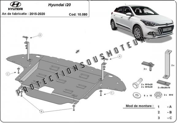 Protection sous moteur et de la boîte de vitesse Hyundai i20